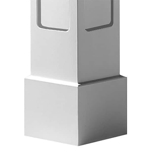 Ekena Millwork Craftsman Classic Square Non-Tapered Recessed Panel Column w/ Standard Capital & Standard Base - EC1009ENMSTST