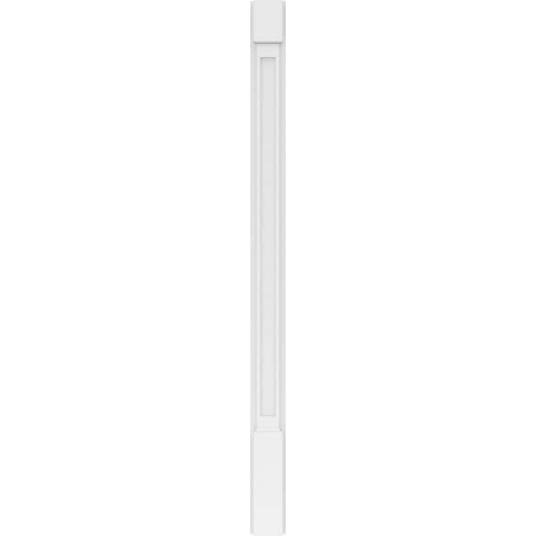 Ekena Millwork Flat Panel PVC Pilaster w/Standard Capital & Base, 4W x 60H x 2P, PR - PILP04X060FP01-2