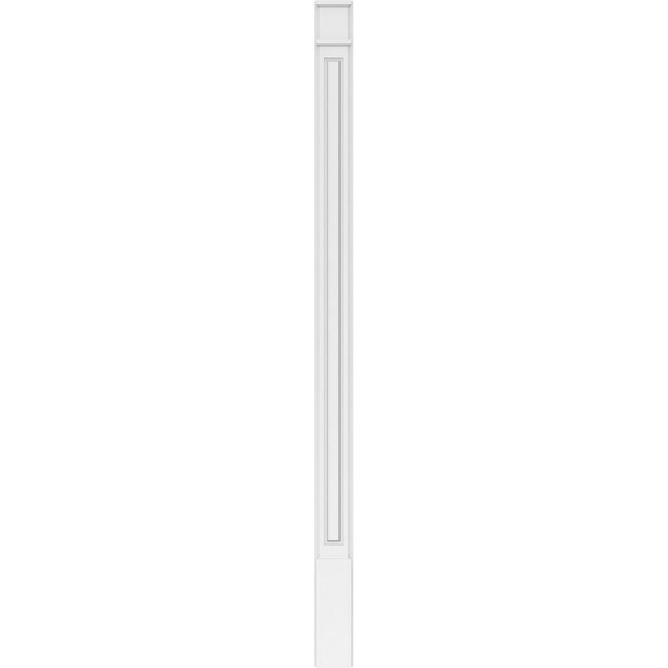 Ekena Millwork Raised Panel PVC Pilaster w/Decorative Capital & Base, 6W x 102H x 2P, PR - PILP06X102RP02-2