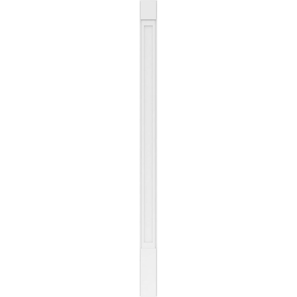 Ekena Millwork Flat Panel PVC Pilaster w/Standard Capital & Base, 6"W x 102"H x 2"P - PILP06X102FP01-2