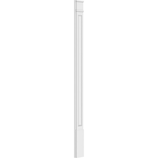 Ekena Millwork Raised Panel PVC Pilaster w/Decorative Capital & Base, 7"W x 96"H x 2"P - PILP07X096RP02-2