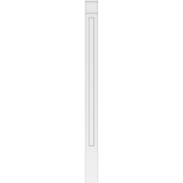 Ekena Millwork Raised Panel PVC Pilaster w/Decorative Capital & Base, 7"W x 96"H x 2"P - PILP07X096RP02-2