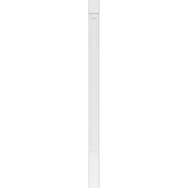 Ekena Millwork Flat Panel PVC Pilaster w/Standard Capital & Base, 5W x 82H x 2P, PR - PILP05X082FP01-2