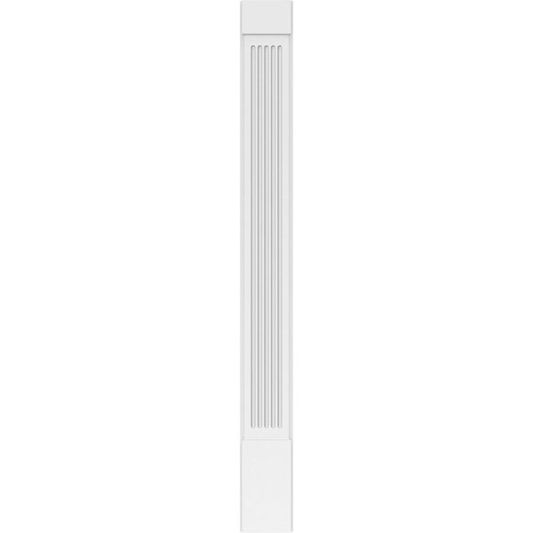 Ekena Millwork Fluted PVC Pilaster w/Standard Capital & Base, 9"W x 90"H x 2"P - PILP09X090FL01-2