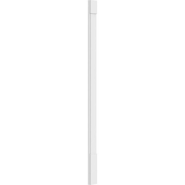 Ekena Millwork Plain PVC Pilaster w/Standard Capital & Base, 6"W x 108"H x 2"P - PILP06X108SM01-2