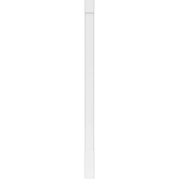 Ekena Millwork Plain PVC Pilaster w/Standard Capital & Base, 6"W x 108"H x 2"P - PILP06X108SM01-2