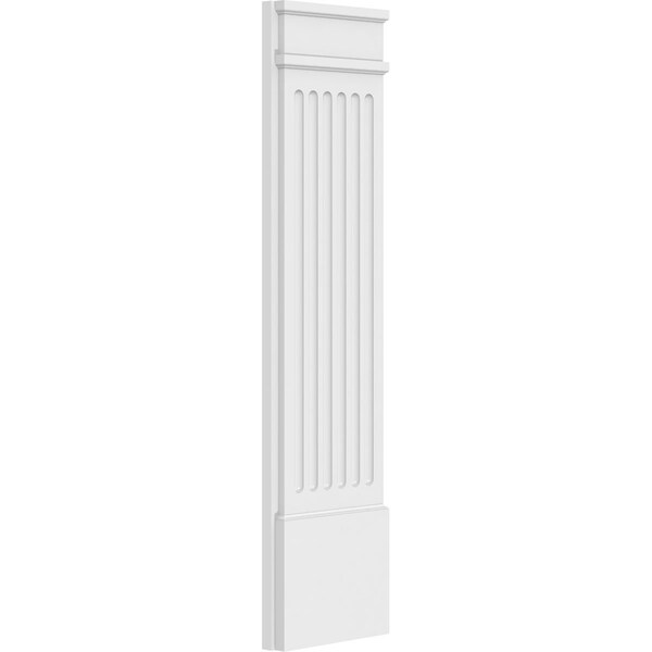 Ekena Millwork Fluted PVC Pilaster w/Decorative Capital & Base, 12"W x 48"H x 2"P - PILP12X048FL02-2