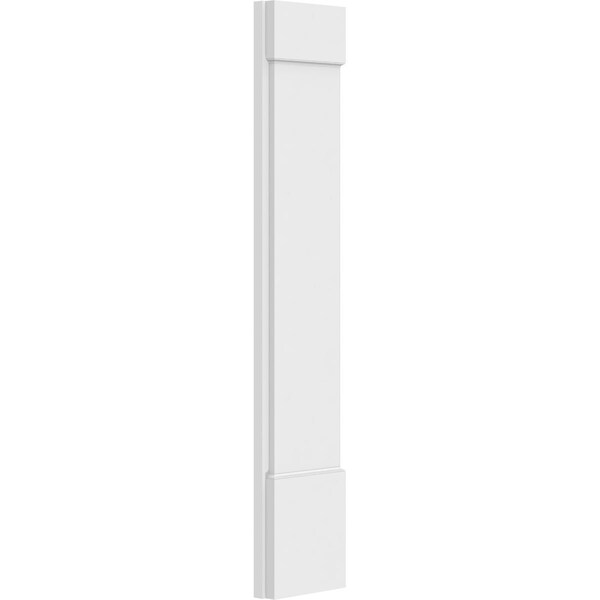 Ekena Millwork Plain PVC Pilaster w/Standard Capital & Base, 9"W x 48"H x 2"P - PILP09X048SM01-2