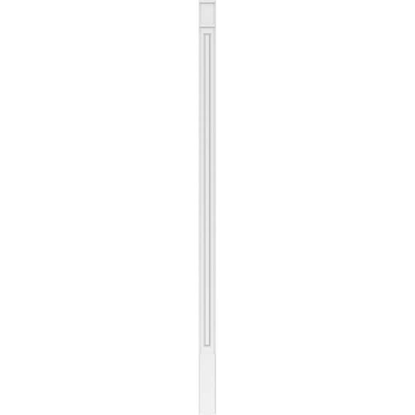 Ekena Millwork Raised Panel PVC Pilaster w/Decorative Capital & Base, 5"W x 120"H x 2"P - PILP05X120RP02-2