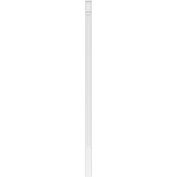 Ekena Millwork Flat Panel PVC Pilaster w/Decorative Capital & Base, 4W x 102H x 2P, PR - PILP04X102FP02-2
