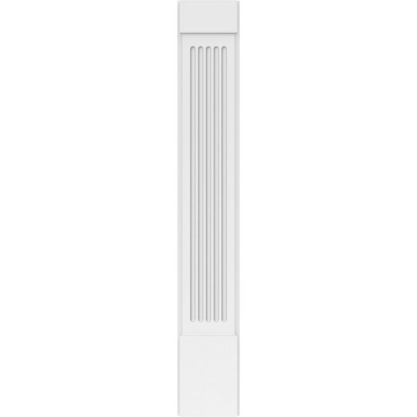 Ekena Millwork Fluted PVC Pilaster w/Standard Capital & Base, 9"W x 60"H x 2"P - PILP09X060FL01-2