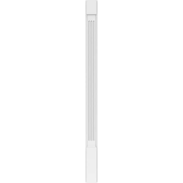 Ekena Millwork Fluted PVC Pilaster w/Standard Capital & Base, 4"W x 60"H x 2"P - PILP04X060FL01-2