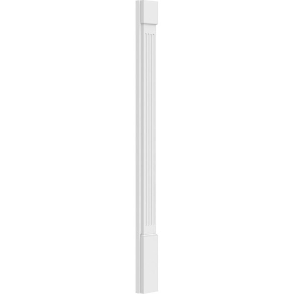 Ekena Millwork Fluted PVC Pilaster w/Standard Capital & Base, 5"W x 60"H x 2"P - PILP05X060FL01-2