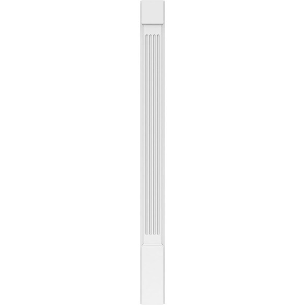Ekena Millwork Fluted PVC Pilaster w/Standard Capital & Base, 5"W x 60"H x 2"P - PILP05X060FL01-2