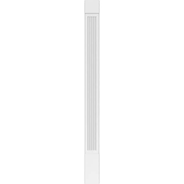 Ekena Millwork Fluted PVC Pilaster w/Standard Capital & Base, 9"W x 108"H x 2"P - PILP09X108FL01-2
