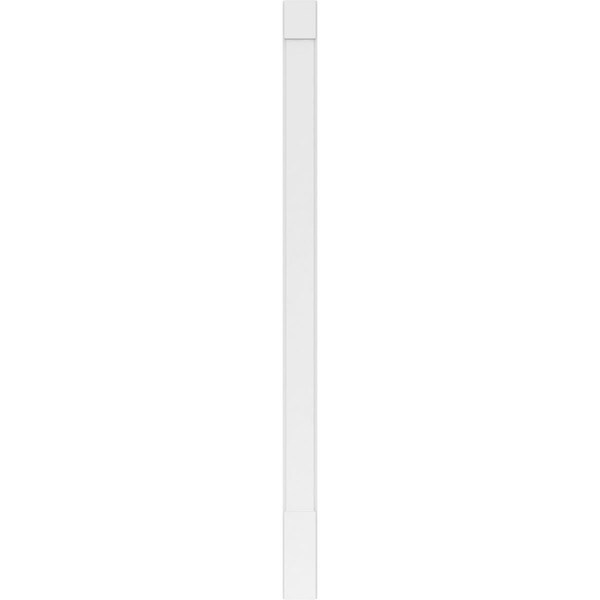 Ekena Millwork Plain PVC Pilaster w/Standard Capital & Base, 7"W x 120"H x 2"P - PILP07X120SM01-2