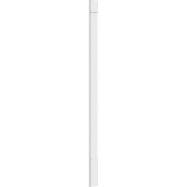 Ekena Millwork Plain PVC Pilaster w/Standard Capital & Base, 7"W x 120"H x 2"P - PILP07X120SM01-2