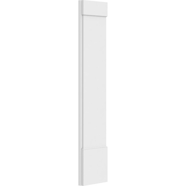 Ekena Millwork Plain PVC Pilaster w/Standard Capital & Base, 12"W x 60"H x 2"P - PILP12X060SM01-2
