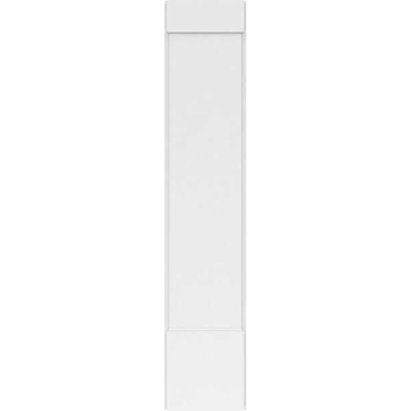 Ekena Millwork Plain PVC Pilaster w/Standard Capital & Base, 12"W x 60"H x 2"P - PILP12X060SM01-2