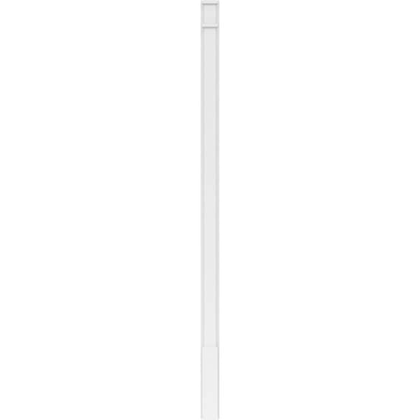 Ekena Millwork Plain PVC Pilaster w/Decorative Capital & Base, 4"W x 90"H x 2"P - PILP04X090SM02-2