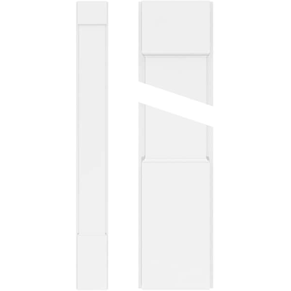 Ekena Millwork Plain PVC Pilaster w/Standard Capital & Base, 8"W x 48"H x 2"P - PILP08X048SM01-2