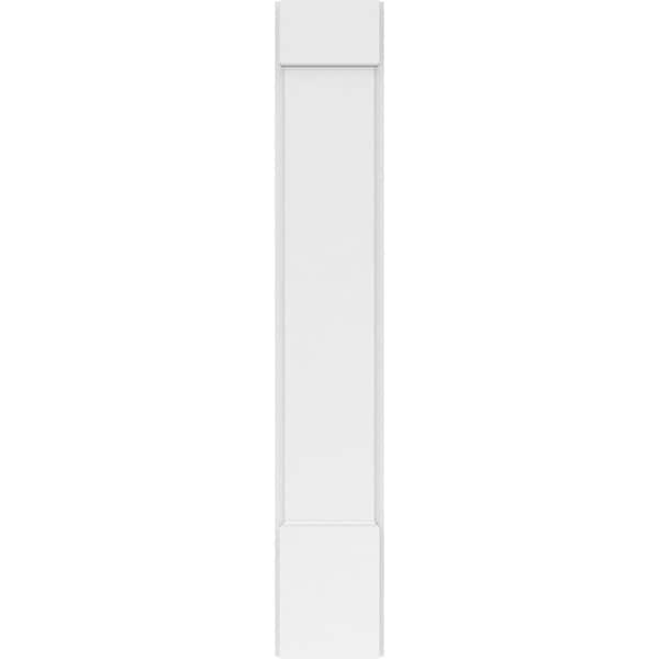 Ekena Millwork Plain PVC Pilaster w/Standard Capital & Base, 8"W x 48"H x 2"P - PILP08X048SM01-2