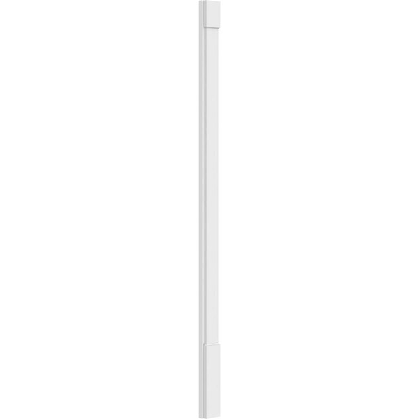 Ekena Millwork Plain PVC Pilaster w/Standard Capital & Base, 5"W x 90"H x 2"P - PILP05X090SM01-2