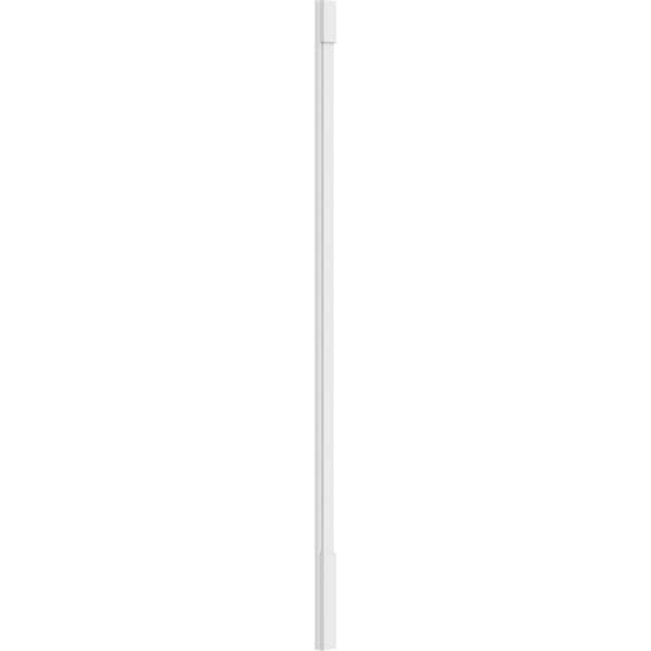 Ekena Millwork Plain PVC Pilaster w/Standard Capital & Base, 4"W x 120"H x 2"P - PILP04X120SM01-2