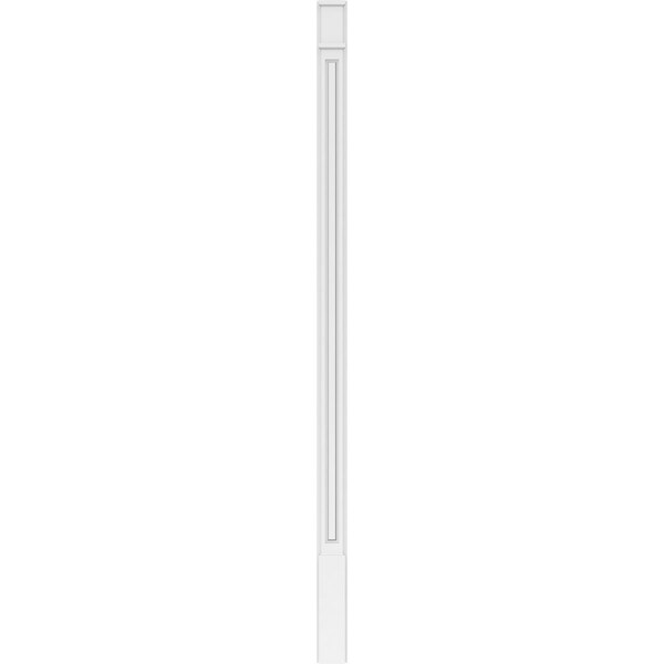 Ekena Millwork Raised Panel PVC Pilaster w/Decorative Capital & Base, 5W x 108H x 2P, PR - PILP05X108RP02-2