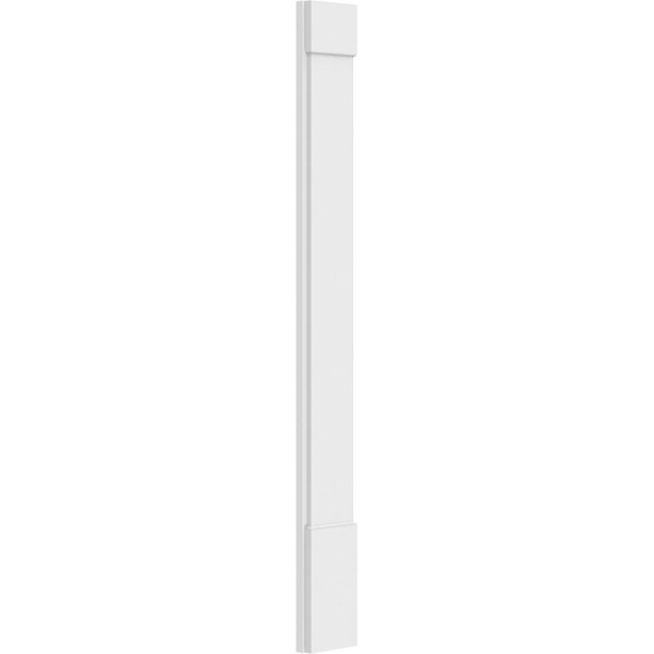 Ekena Millwork Plain PVC Pilaster w/Standard Capital & Base, 8"W x 72"H x 2"P - PILP08X072SM01-2