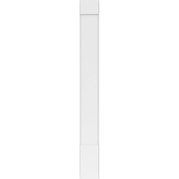 Ekena Millwork Plain PVC Pilaster w/Standard Capital & Base, 8"W x 72"H x 2"P - PILP08X072SM01-2