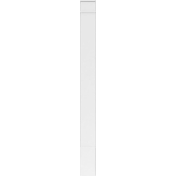Ekena Millwork Plain PVC Pilaster w/Decorative Capital & Base, 10"W x 108"H x 2"P - PILP10X108SM02-2