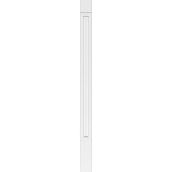 Ekena Millwork Raised Panel PVC Pilaster w/Standard Capital & Base, 7"W x 96"H x 2"P - PILP07X096RP01-2