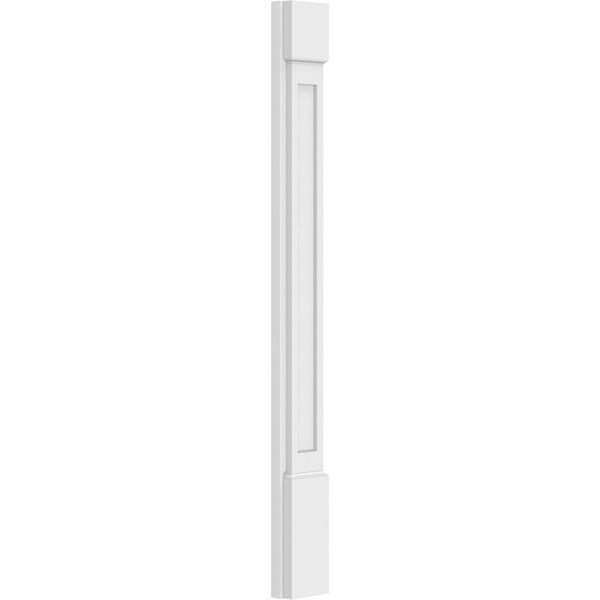 Ekena Millwork Flat Panel PVC Pilaster w/Standard Capital & Base, 5W x 48H x 2P, PR - PILP05X048FP01-2