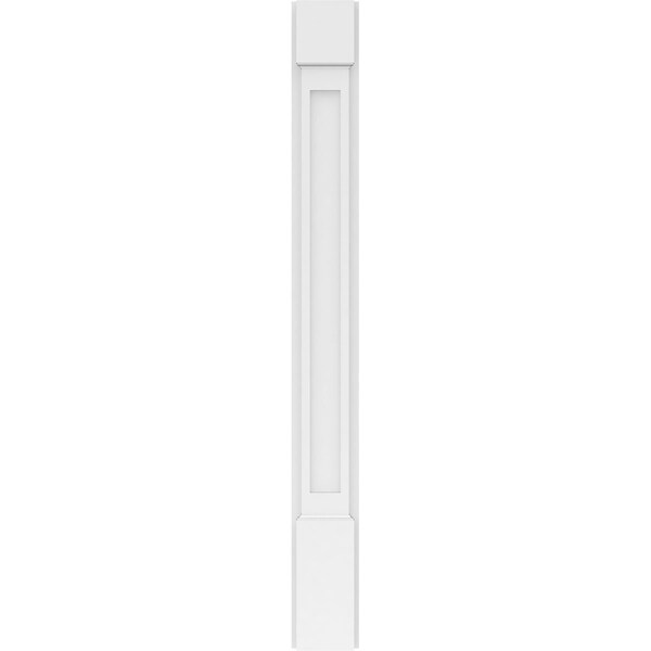 Ekena Millwork Flat Panel PVC Pilaster w/Standard Capital & Base, 5W x 48H x 2P, PR - PILP05X048FP01-2