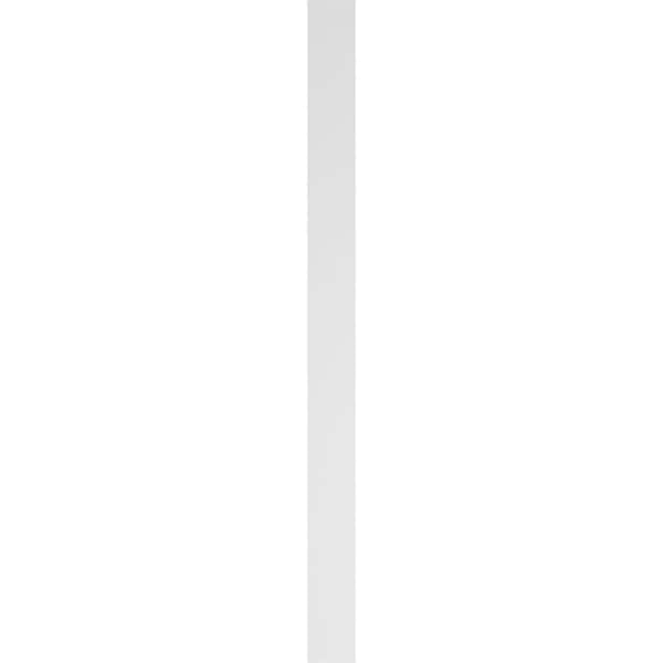 Ekena Millwork Two Equal Flat Panel PVC Pilaster w/Decorative Capital & Base, 6"W x 82"H x 2"P - PILP06X082DFP02-2