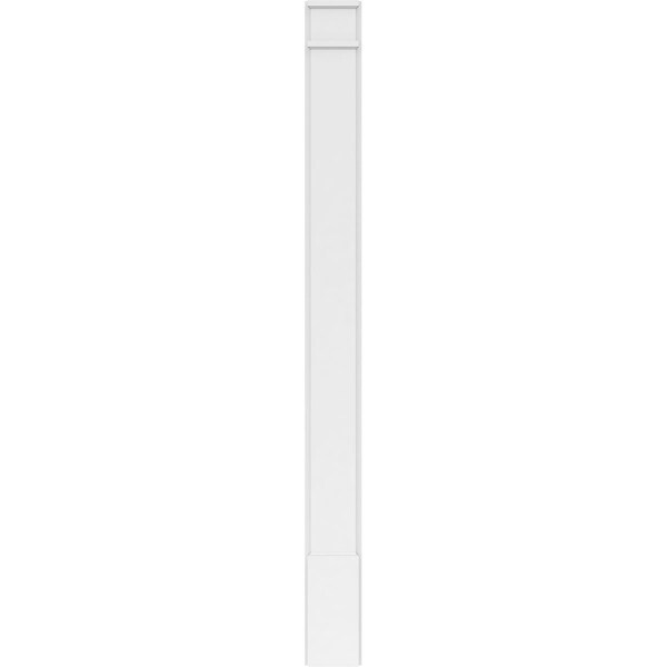 Ekena Millwork Plain PVC Pilaster w/Decorative Capital & Base, 7"W x 82"H x 2"P - PILP07X082SM02-2