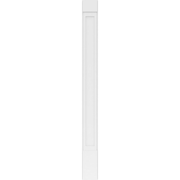 Ekena Millwork Flat Panel PVC Pilaster w/Standard Capital & Base, 9"W x 102"H x 2"P - PILP09X102FP01-2
