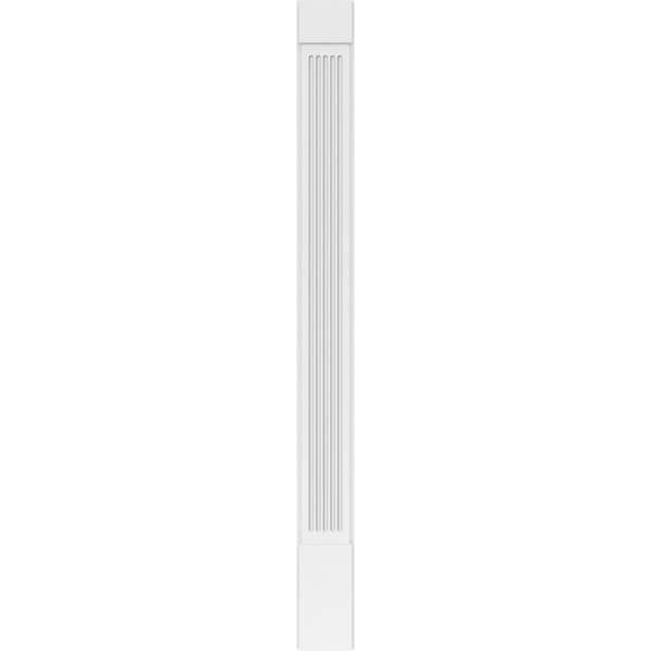 Ekena Millwork Fluted PVC Pilaster w/Standard Capital & Base, 9"W x 102"H x 2"P - PILP09X102FL01-2