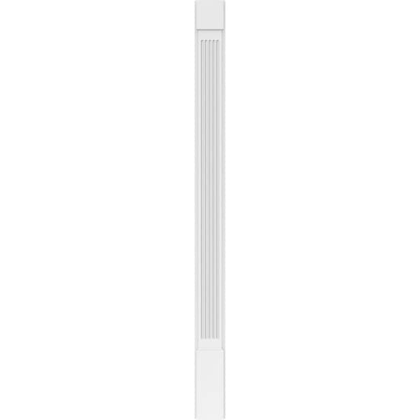 Ekena Millwork Fluted PVC Pilaster w/Standard Capital & Base, 6"W x 82"H x 2"P - PILP06X082FL01-2