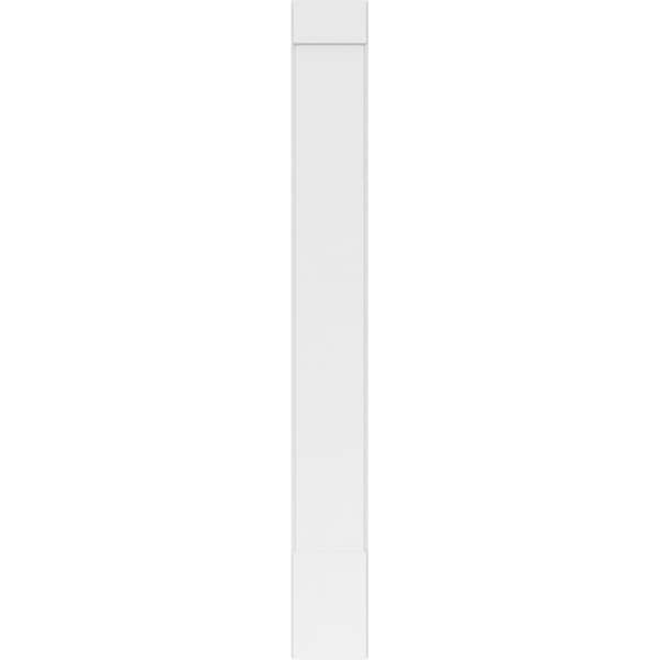 Ekena Millwork Plain PVC Pilaster w/Standard Capital & Base, 12"W x 102"H x 2"P - PILP12X102SM01-2
