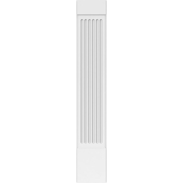 Ekena Millwork Fluted PVC Pilaster w/Standard Capital & Base, 12"W x 72"H x 2"P - PILP12X072FL01-2