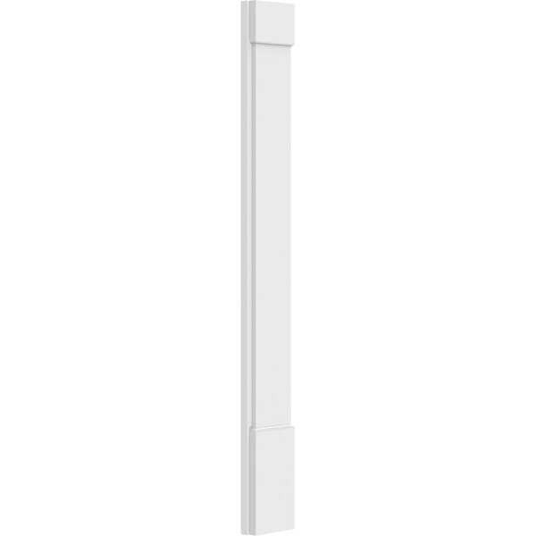 Ekena Millwork Plain PVC Pilaster w/Standard Capital & Base, 7"W x 60"H x 2"P - PILP07X060SM01-2