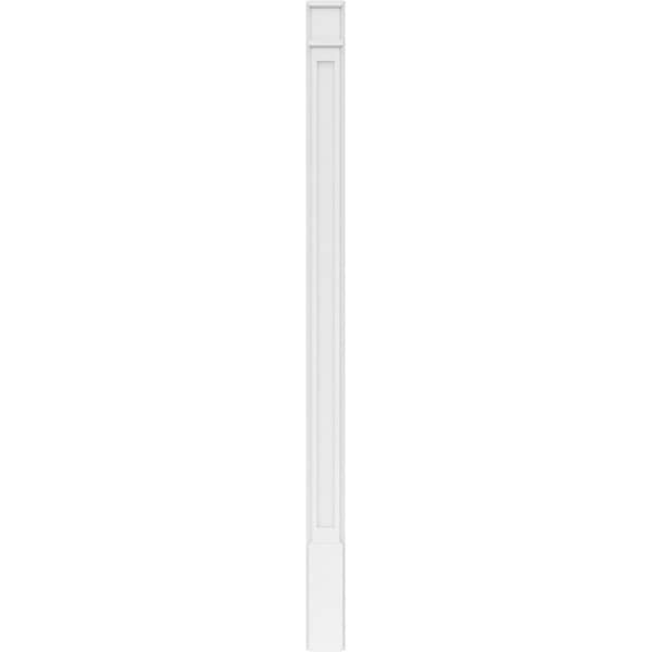 Ekena Millwork Flat Panel PVC Pilaster w/Decorative Capital & Base, 5"W x 82"H x 2"P - PILP05X082FP02-2