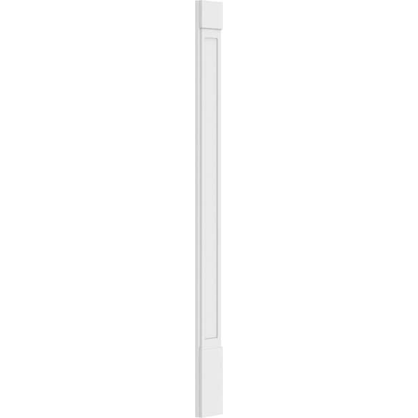 Ekena Millwork Flat Panel PVC Pilaster w/Standard Capital & Base, 8W x 102H x 2P, PR - PILP08X102FP01-2