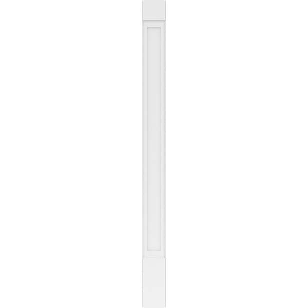 Ekena Millwork Flat Panel PVC Pilaster w/Standard Capital & Base, 8W x 102H x 2P, PR - PILP08X102FP01-2