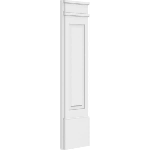 Ekena Millwork Raised Panel PVC Pilaster w/Decorative Capital & Base, 12"W x 48"H x 2"P - PILP12X048RP02-2