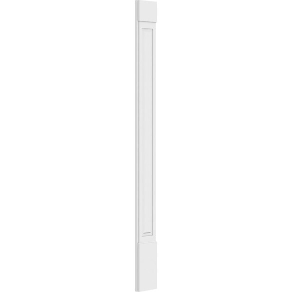 Ekena Millwork Raised Panel PVC Pilaster w/Standard Capital & Base, 10"W x 108"H x 2"P - PILP10X108RP01-2