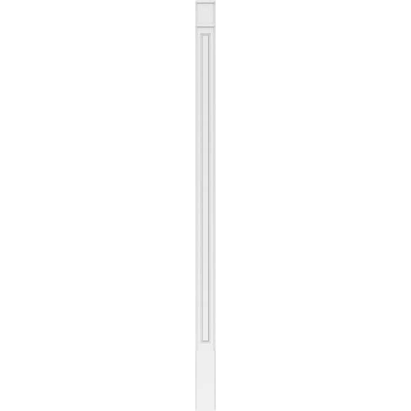Ekena Millwork Raised Panel PVC Pilaster w/Decorative Capital & Base, 6"W x 120"H x 2"P - PILP06X120RP02-2