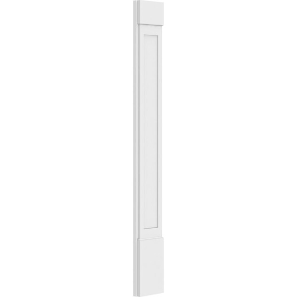 Ekena Millwork Flat Panel PVC Pilaster w/Standard Capital & Base, 9W x 72H x 2P, PR - PILP09X072FP01-2